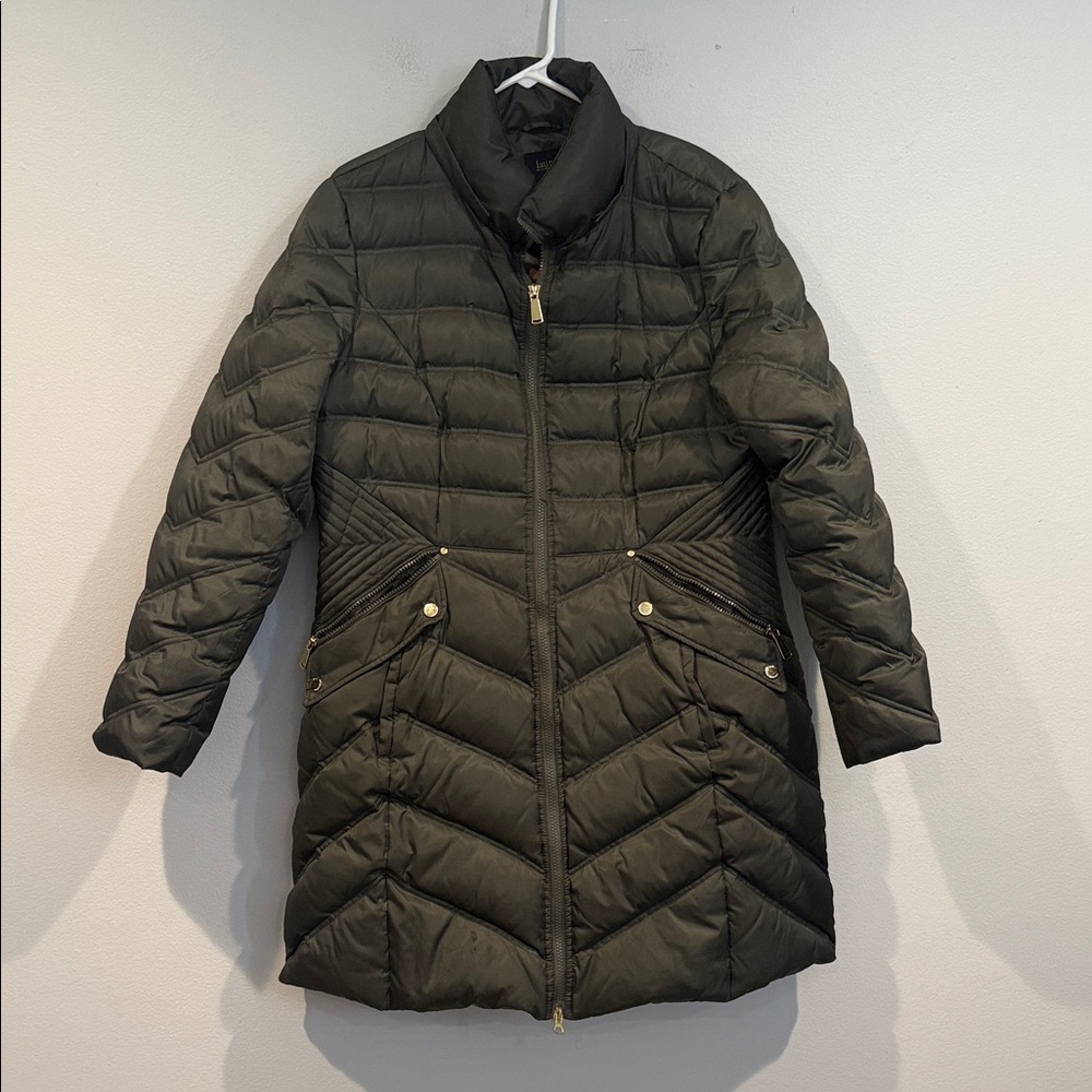Laundry By Shelli Segal Olive Puffer Jacket